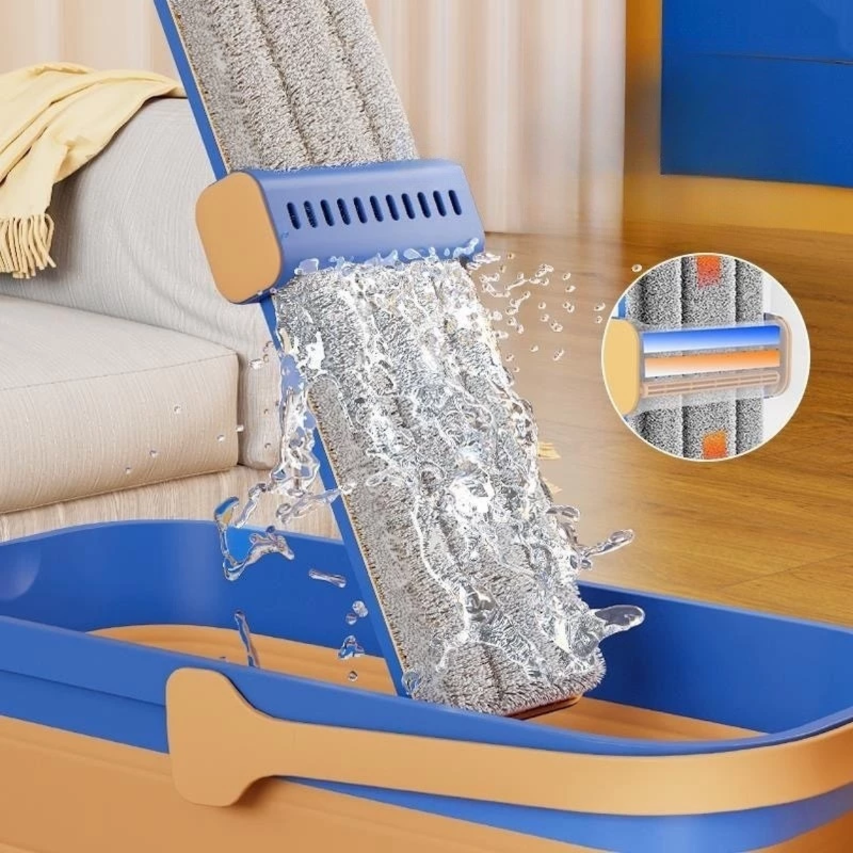 FREGONA PLANA DE 45 CM CON GIRO AUTOMÁTICO PREMIUM